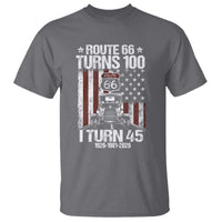 Route Highway 66 Turns 100 I Turn 45 T Shirt Vintage 1981 America Road Sign America Antique Car Lover 45th Birthday Gift