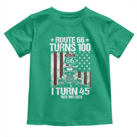 Route Highway 66 Turns 100 I Turn 45 Toddler T Shirt Vintage 1981 America Road Sign America Antique Car Lover 45th Birthday Gift