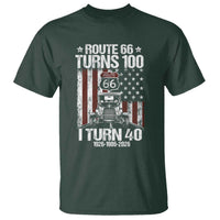 Route Highway 66 Turns 100 I Turn 40 T Shirt Vintage 1986 America Road Sign America Antique Car Lover 40th Birthday Gift
