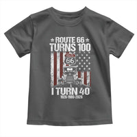 Route Highway 66 Turns 100 I Turn 40 Toddler T Shirt Vintage 1986 America Road Sign America Antique Car Lover 40th Birthday Gift