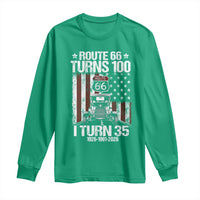 Route Highway 66 Turns 100 I Turn 35 Long Sleeve Shirt Vintage 1991 America Road Sign America Antique Car Lover 35th Birthday Gift