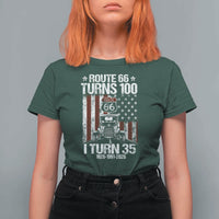 Route Highway 66 Turns 100 I Turn 35 T Shirt For Women Vintage 1991 America Road Sign America Antique Car Lover 35th Birthday Gift