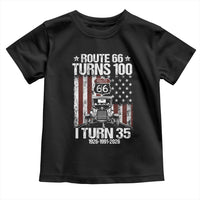 Route Highway 66 Turns 100 I Turn 35 Toddler T Shirt Vintage 1991 America Road Sign America Antique Car Lover 35th Birthday Gift