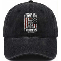 Route Highway 66 Turns 100 I Turn 35 Washed Cotton Baseball Cap Vintage 1991 America Road Sign America Antique Car Lover 35th Birthday Gift