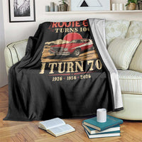 Route Highway 66 Turns 100 I Turn 70 Throw Blanket Vintage 1956 Road Sign 70th Birthday Muscle Car Lover Gift