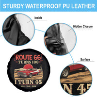 Route Highway 66 Turns 100 I Turn 45 Spare Tire Cover Vintage 1981 Road Sign 45th Birthday Muscle Car Lover Gift