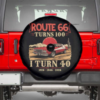 Route Highway 66 Turns 100 I Turn 40 Spare Tire Cover Vintage 1986 Road Sign 40th Birthday Muscle Car Lover Gift
