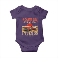 Route Highway 66 Turns 100 I Turn 35 Baby Onesie Vintage 1991 Road Sign 35th Birthday Muscle Car Lover Gift