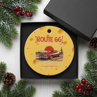 Route Highway 66 Turns 100 I Turn 35 Ceramic Ornament Vintage 1991 Road Sign 35th Birthday Muscle Car Lover Gift