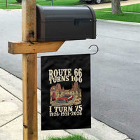 Route Highway 66 Turns 100 I Turn 75 Garden Flag Vintage 1951 Road Sign American Muscle Car Lover 75th Birthday Gift