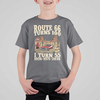 Route Highway 66 Turns 100 I Turn 55 T Shirt For Kid Vintage 1971 Road Sign American Muscle Car Lover 55th Birthday Gift