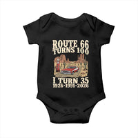 Route Highway 66 Turns 100 I Turn 35 Baby Onesie Vintage 1991 Road Sign American Muscle Car Lover 35th Birthday Gift