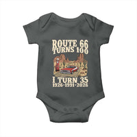 Route Highway 66 Turns 100 I Turn 35 Baby Onesie Vintage 1991 Road Sign American Muscle Car Lover 35th Birthday Gift