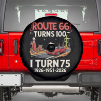 Route Highway 66 Turns 100 I Turn 75 Spare Tire Cover Vintage 1951 Road Sign Classic Muscle Car Lover 75th Birthday Gift