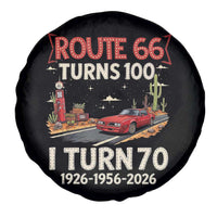 Route Highway 66 Turns 100 I Turn 70 Spare Tire Cover Vintage 1956 Road Sign Classic Muscle Car Lover 70th Birthday Gift