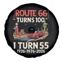 Route Highway 66 Turns 100 I Turn 55 Spare Tire Cover Vintage 1971 Road Sign Classic Muscle Car Lover 55th Birthday Gift