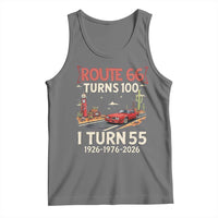 Route Highway 66 Turns 100 I Turn 55 Tank Top Vintage 1971 Road Sign Classic Muscle Car Lover 55th Birthday Gift