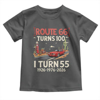 Route Highway 66 Turns 100 I Turn 55 Toddler T Shirt Vintage 1971 Road Sign Classic Muscle Car Lover 55th Birthday Gift