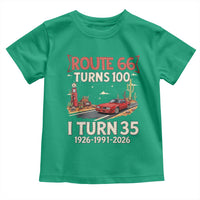 Route Highway 66 Turns 100 I Turn 35 Toddler T Shirt Vintage 1991 Road Sign Classic Muscle Car Lover 35th Birthday Gift