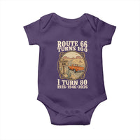 Route Highway 66 Turns 100 I Turn 80 Baby Onesie Vintage 1946 Road Sign Classic Pickup Truck Lover 80th Birthday Gift