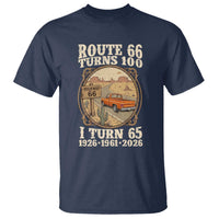 Route Highway 66 Turns 100 I Turn 65 T Shirt Vintage 1961 Road Sign Classic Pickup Truck Lover 65th Birthday Gift