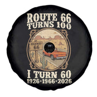 Route Highway 66 Turns 100 I Turn 60 Spare Tire Cover Vintage 1966 Road Sign Classic Pickup Truck Lover 60th Birthday Gift