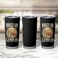 Route Highway 66 Turns 100 I Turn 60 Tumbler Cup Vintage 1966 Road Sign Classic Pickup Truck Lover 60th Birthday Gift