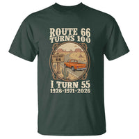 Route Highway 66 Turns 100 I Turn 55 T Shirt Vintage 1971 Road Sign Classic Pickup Truck Lover 55th Birthday Gift
