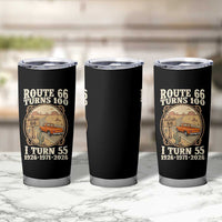 Route Highway 66 Turns 100 I Turn 55 Tumbler Cup Vintage 1971 Road Sign Classic Pickup Truck Lover 55th Birthday Gift