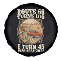 Route Highway 66 Turns 100 I Turn 45 Spare Tire Cover Vintage 1981 Road Sign Classic Pickup Truck Lover 45th Birthday Gift