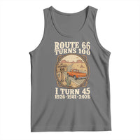 Route Highway 66 Turns 100 I Turn 45 Tank Top Vintage 1981 Road Sign Classic Pickup Truck Lover 45th Birthday Gift