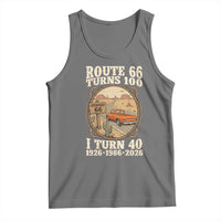 Route Highway 66 Turns 100 I Turn 40 Tank Top Vintage 1986 Road Sign Classic Pickup Truck Lover 40th Birthday Gift