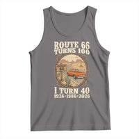 Route Highway 66 Turns 100 I Turn 40 Tank Top Vintage 1986 Road Sign Classic Pickup Truck Lover 40th Birthday Gift