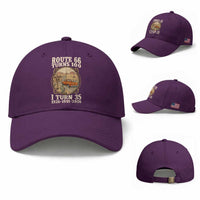 Route Highway 66 Turns 100 I Turn 35 Baseball Cap Vintage 1991 Road Sign Classic Pickup Truck Lover 35th Birthday Gift