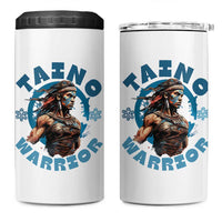 Taino Warrior Boricua Boriken Pride Indigenous Puerto Rican 4 in 1 Can Cooler Tumbler