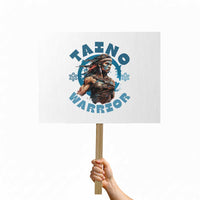 Taino Warrior Boricua Boriken Pride Indigenous Puerto Rican Protest Sign - Wonder Print Shop