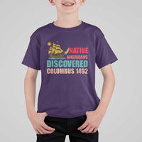 Native American Discovered Columbus 1492 T Shirt For Kid Indigenous People - Wonder Print Shop