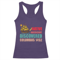 Native American Discovered Columbus 1492 Racerback Tank Top Indigenous People - Wonder Print Shop