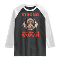 MMIW Native American Strong Indigenous Woman Raglan Shirt - Wonder Print Shop
