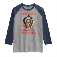 MMIW Native American Strong Indigenous Woman Raglan Shirt - Wonder Print Shop