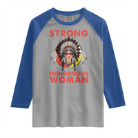 MMIW Native American Strong Indigenous Woman Raglan Shirt - Wonder Print Shop