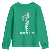 Native American Women Youth Sweatshirt Lumbee American Indian Tribe Indigenous Girl Life - Wonder Print Shop