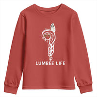 Native American Women Youth Sweatshirt Lumbee American Indian Tribe Indigenous Girl Life - Wonder Print Shop