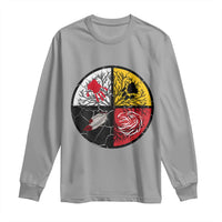 Native American Medicine Wheel MMIW Long Sleeve Shirt - Wonder Print Shop