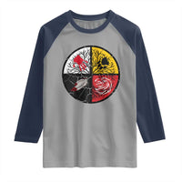 Native American Medicine Wheel MMIW Raglan Shirt - Wonder Print Shop