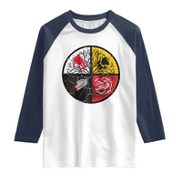 Native American Medicine Wheel MMIW Raglan Shirt - Wonder Print Shop