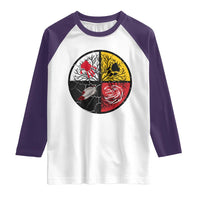 Native American Medicine Wheel MMIW Raglan Shirt - Wonder Print Shop
