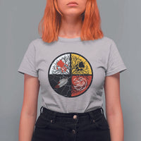 Native American Medicine Wheel MMIW T Shirt For Women - Wonder Print Shop