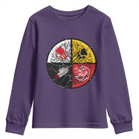 Native American Medicine Wheel MMIW Youth Sweatshirt - Wonder Print Shop