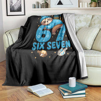 67 Six Seven Meme Throw Blanket Funny Hanukkah Sloth - Wonder Print Shop
